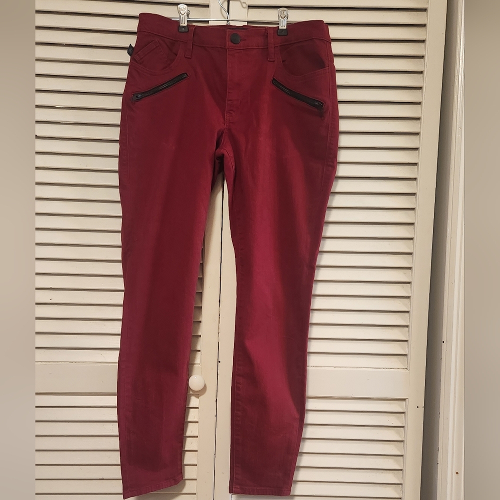 Rock & Republic Kashmiere Red Wash Denim Legging 12 - Picture 2 of 6